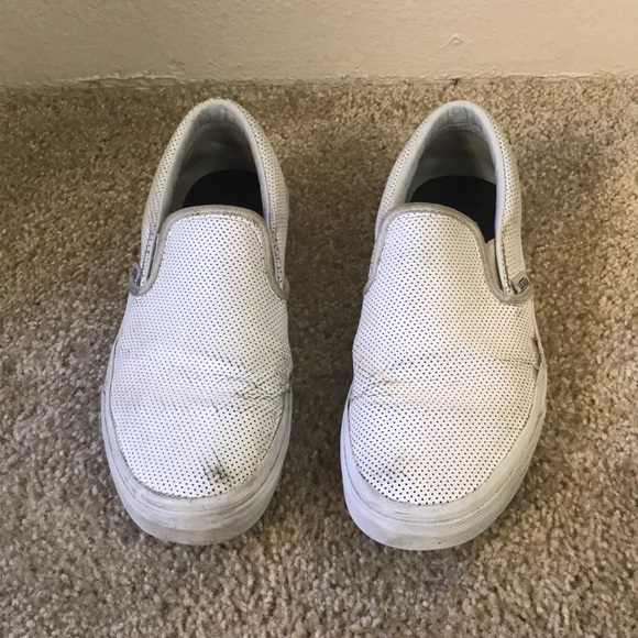 Vans Shoes - Vans slip on White 8.5
